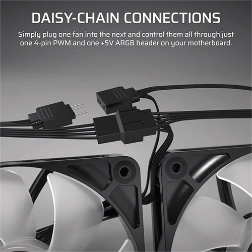 Corsair RS140 ARGB 140mm PWM Cabinet Fan, Dual Pack